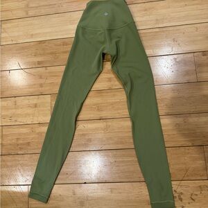 Olive Green High-Waisted Leggings